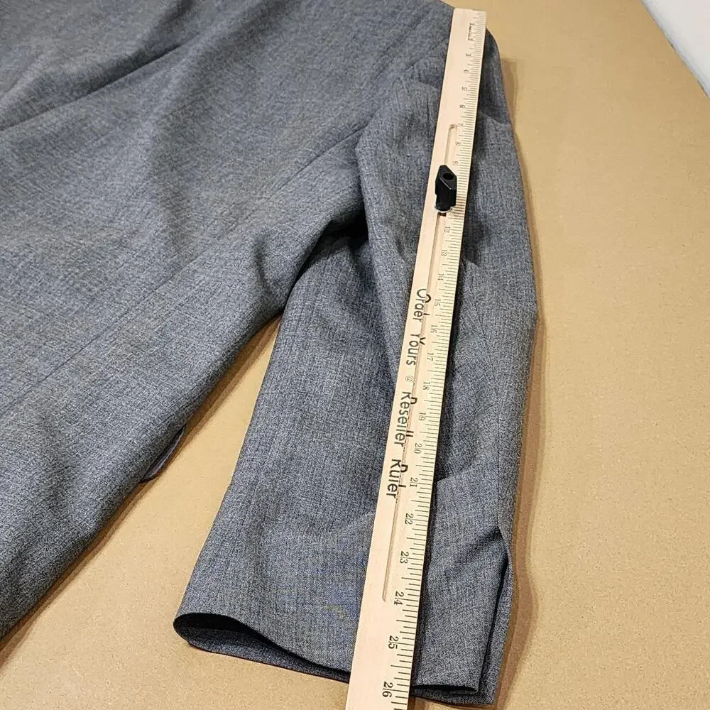 Meeting Street Sport Coat Mens 46 Long Gray Wool Two Button Classic Fit Blazer